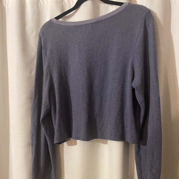 TALK TO ME Fun WILDFOX Distressed Sweat Cropped Top Oversized Vintage Statement - Picture 4 of 10